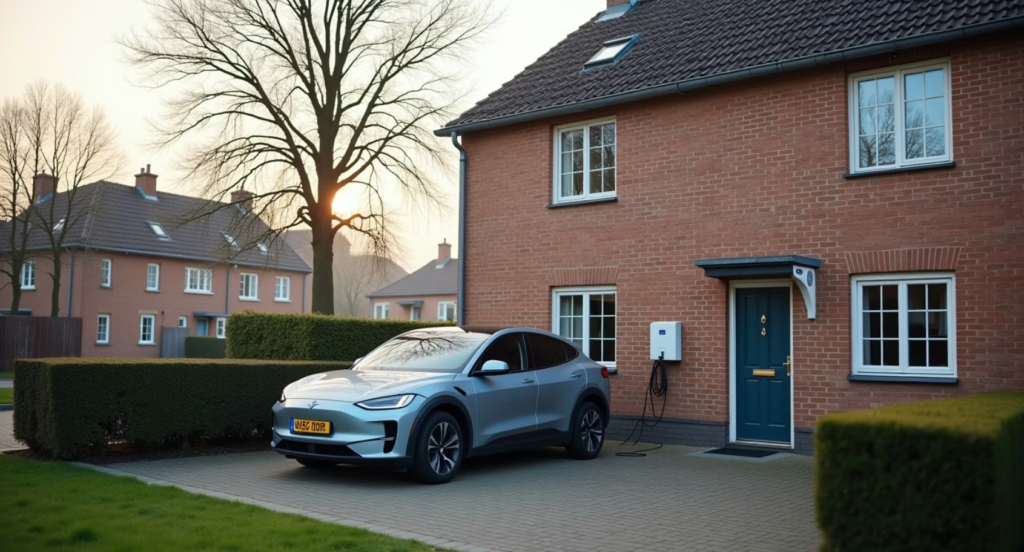 Elektrische auto thuis laden woon huis woning